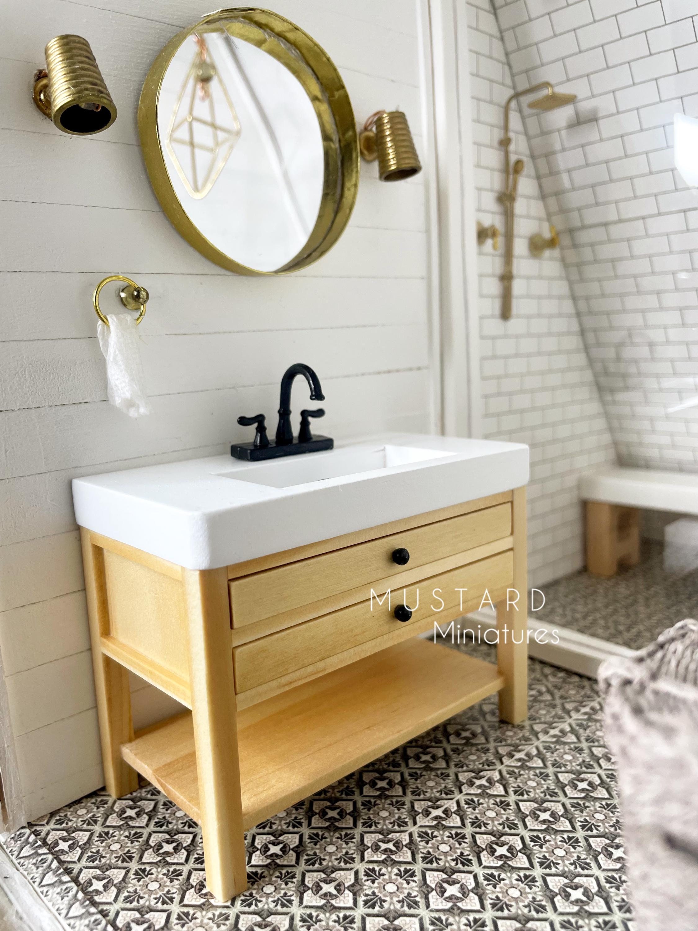 12 Scale Dollhouse Accessories Dollhouse Bathroom Set, Dollhouse