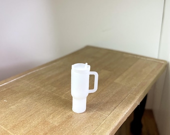 VERKOOP! 1:12 DIY-poppenhuis mini-drankbeker, miniatuur drinkbeker, geïsoleerde drinkbeker in hydrostijl met deksel