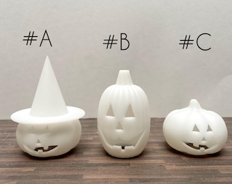 VERKOOP! Herfstpoppenhuis Halloween-pompoenen, lampje op batterijen inbegrepen, miniatuurdecor,
