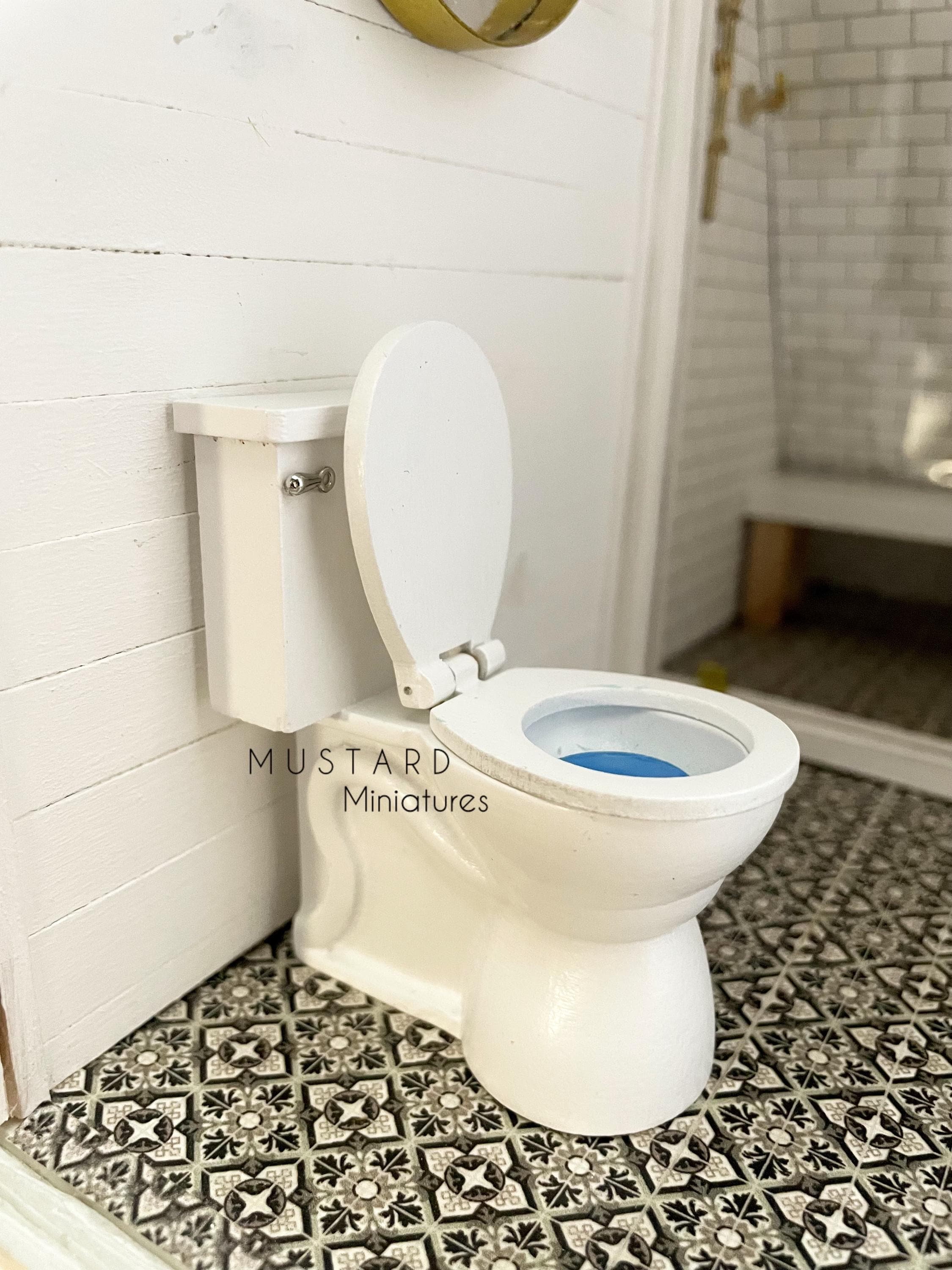 1:12 Scale Dollhouse Miniature Toilet, Modern Miniatures Toilet