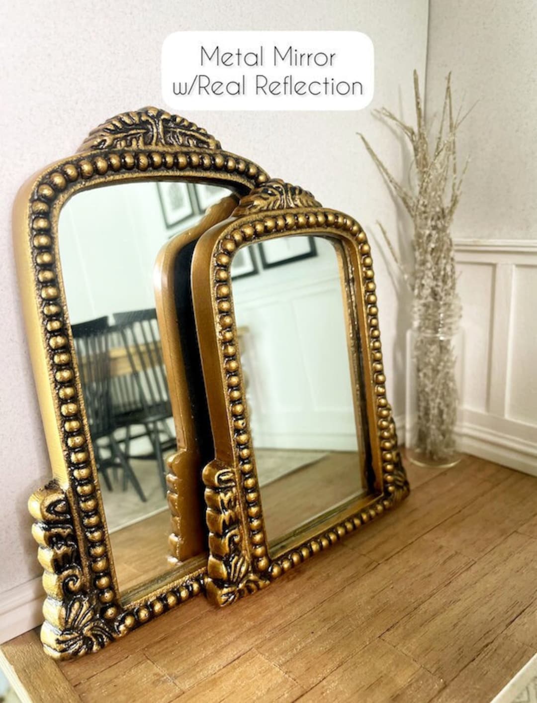 Mini Model Mirror Dollhouse Miniature Mirror: 1/12 Scale, Primrose Inspired - Etsy