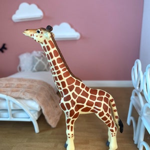 Maison de poupée girafe à l'échelle 1:12, accessoires de maison de poupée, maison de poupée moderne, chambre de fille