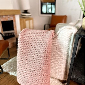 Dollhouse Modern Miniature Throw Blanket, 1:12 scale, Mauve, Accent Decor