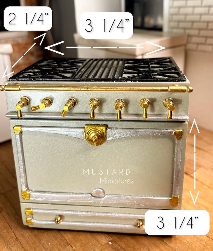 Miniatur-Herd Aus Birke Für Puppenhäuser 1:12 – Schwarz, Detailreich & Langlebig Für Kreative Deko-Projekte