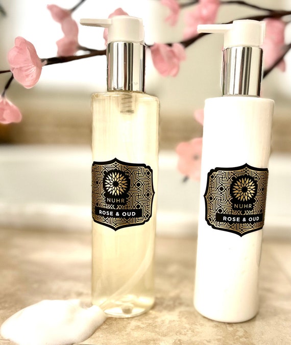 Oud Body Self Care Gift Set Rose and Oud Shower Gel Rose and
