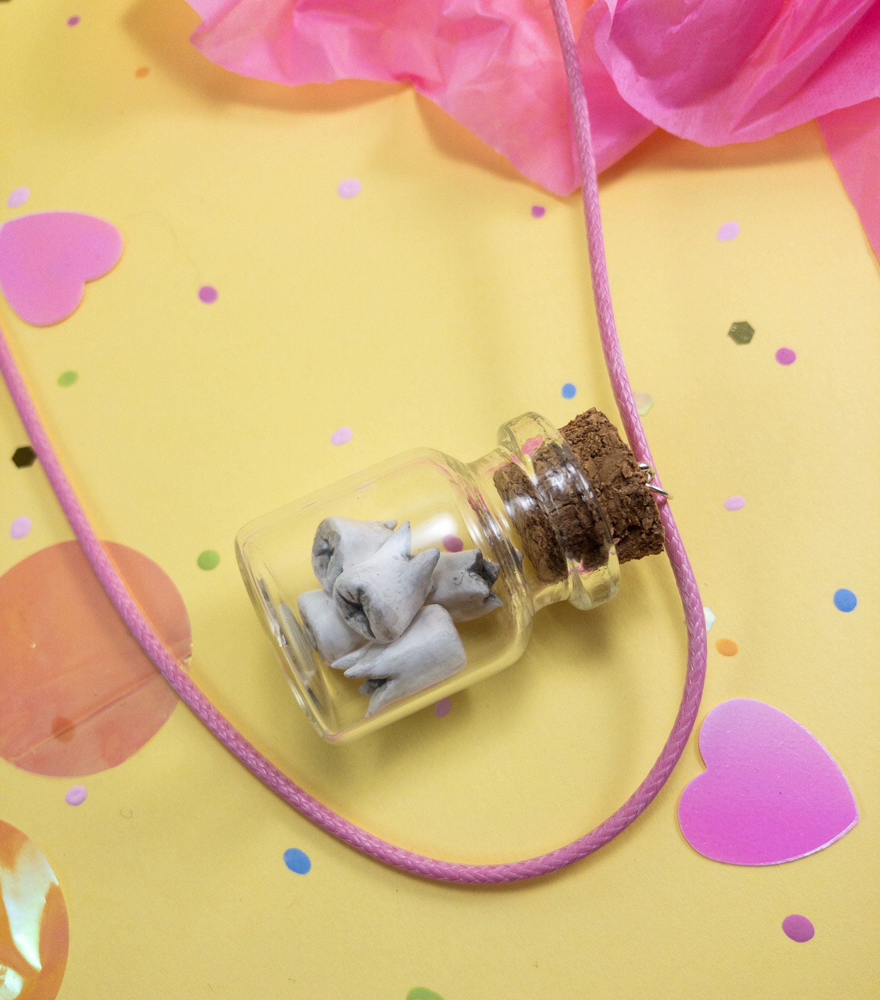 Jar of Teeth/ Tooth Fairy/ Creepy Weird Jewellery/ Gift for Dentists