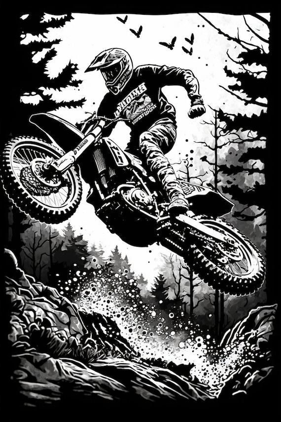 Dirt Bike Coloring Page