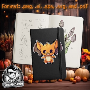 Enciende la alegría de Halloween con las imágenes prediseñadas vectoriales del personaje del murciélago de Halloween: ¡tu compañero astuto!