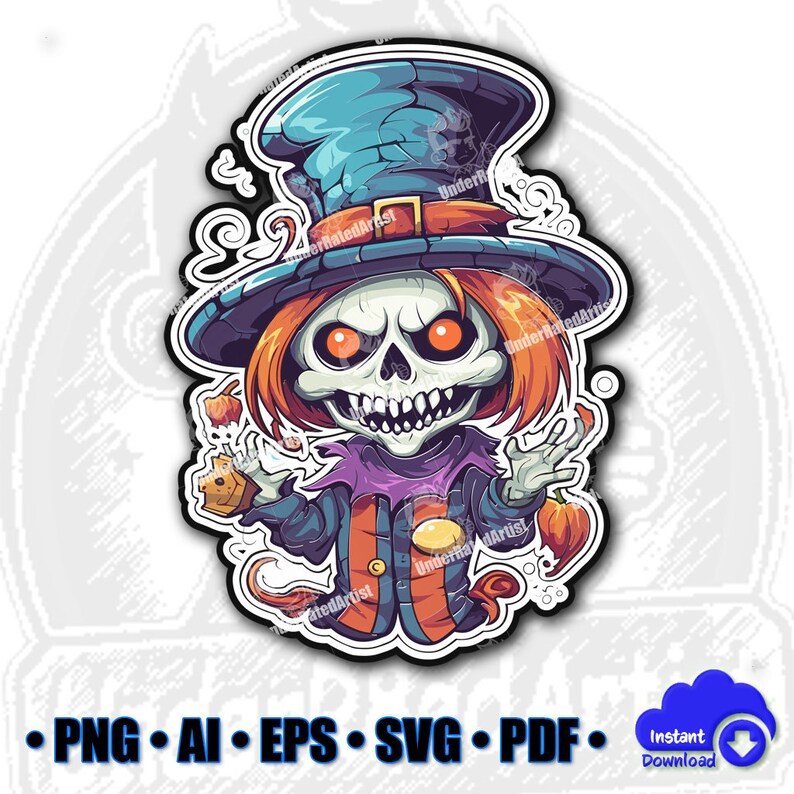 Miscevious Skeleton Halloween Horror Skeleton SVG Bundle: Cricut Cut File, Clipart Vector ...