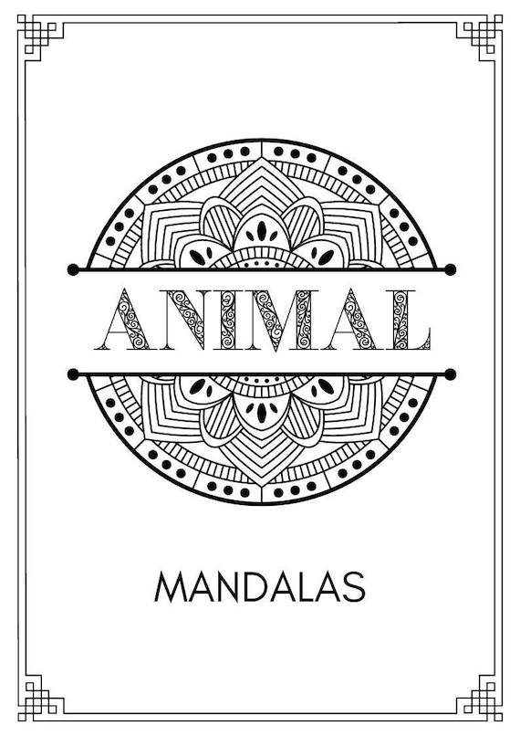 12 Tier Mandalas Zum Ausdrucken Und Ausmalen Digital - Etsy