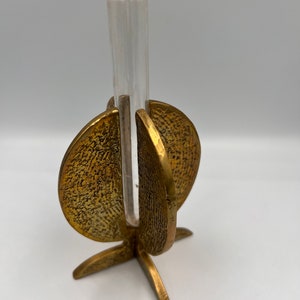 Timeless Brass-Based Glass Vase