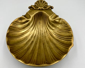 Vintage Brass Seashell Ashtray - As Featured in &quot;Closer&quot;