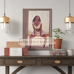 Naomi Campbell 90s Fashion Digital Oil Painting In The Closet (Digital Print)
