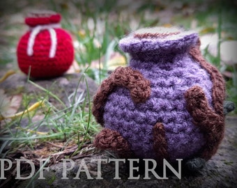 Potion Bottles Crochet PDF Pattern - Clear or Overgrown Roots