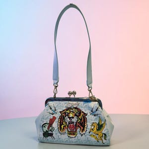 【7/3まで期間限定お値下げ】Ed Hardy 両面ハンドバッグ　エドハーディ Ed hardy handbag - Etsy 日本