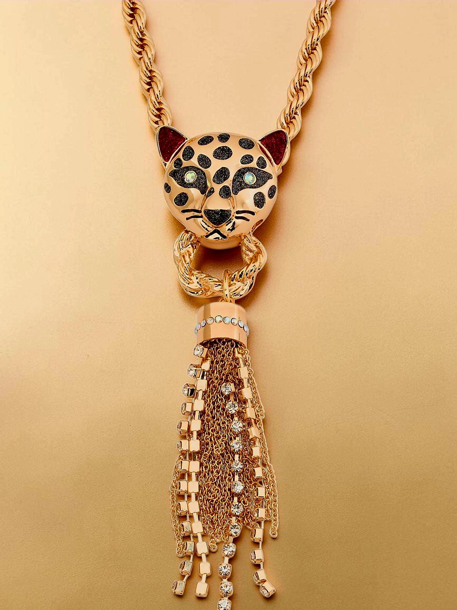 Vintage Leopard Necklace - Etsy