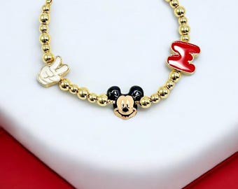 NUEVA pulsera con dije de Pisa de Mickey Mouse de Disney. Producto oficial de Disney con licencia. Nuevo con etiquetas.