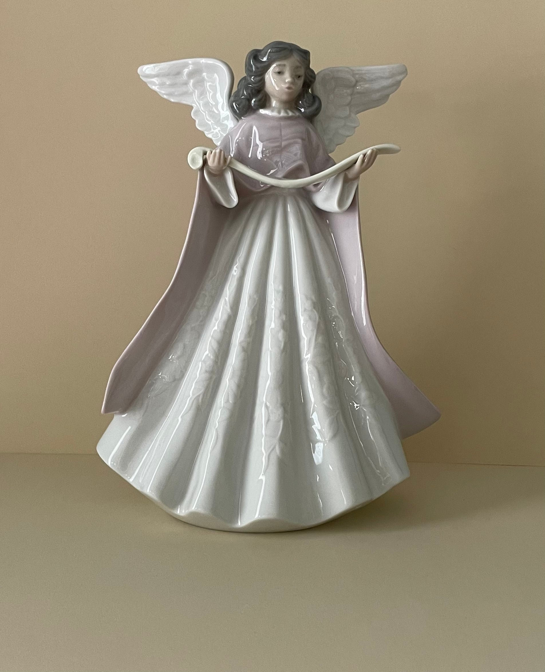 Vintage Lladrò Angel Tree Topper navidad Cantante Retired Etsy