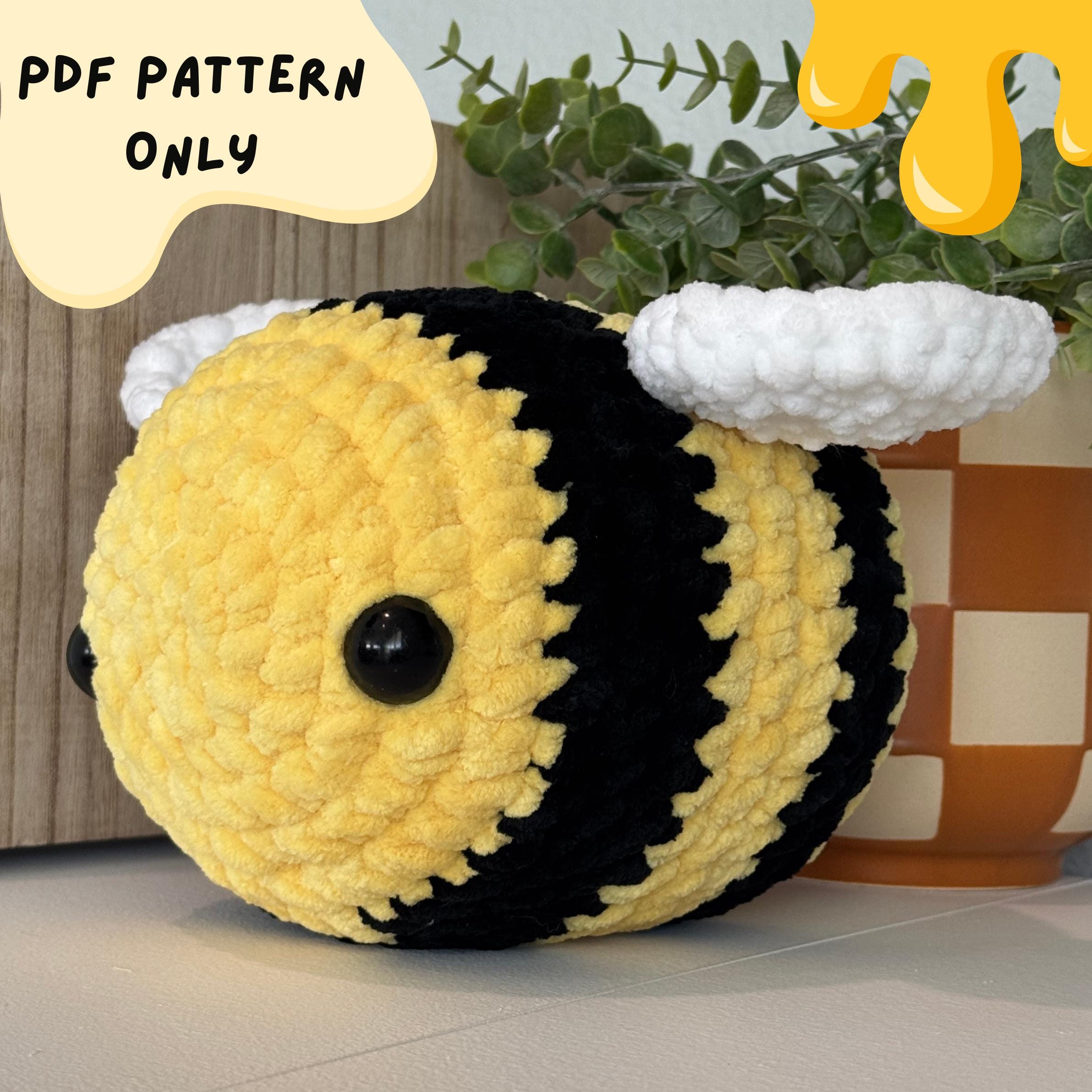 Large Crochet Bumble Bee PDF Pattern | Crochet Pattern PDF - Etsy