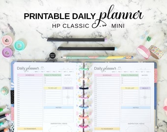 Weekly Hourly Printable Happy Planner Insert, Classic & Mini HP Undated ...