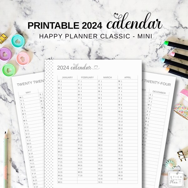 Discbound Refill Calendar 2024 Etsy