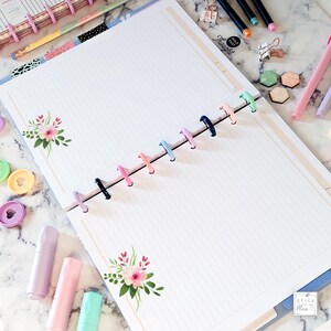 Printable Happy Planner Notes Insert, Classic HP Lined Note Pages, Mini ...