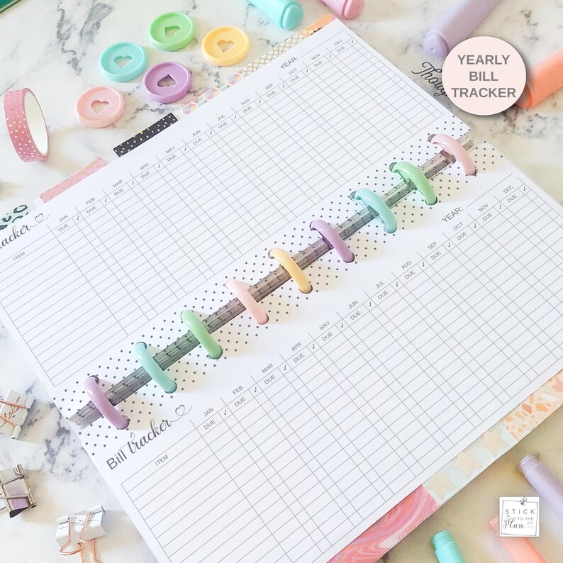 Printable Tracker Bundle Fit Skinny Classic Happy Planner, Tracking ...