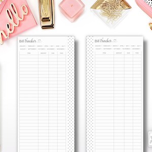 Expense Tracker Happy Planner Half Sheet Insert, Monthly Bill Tracker ...