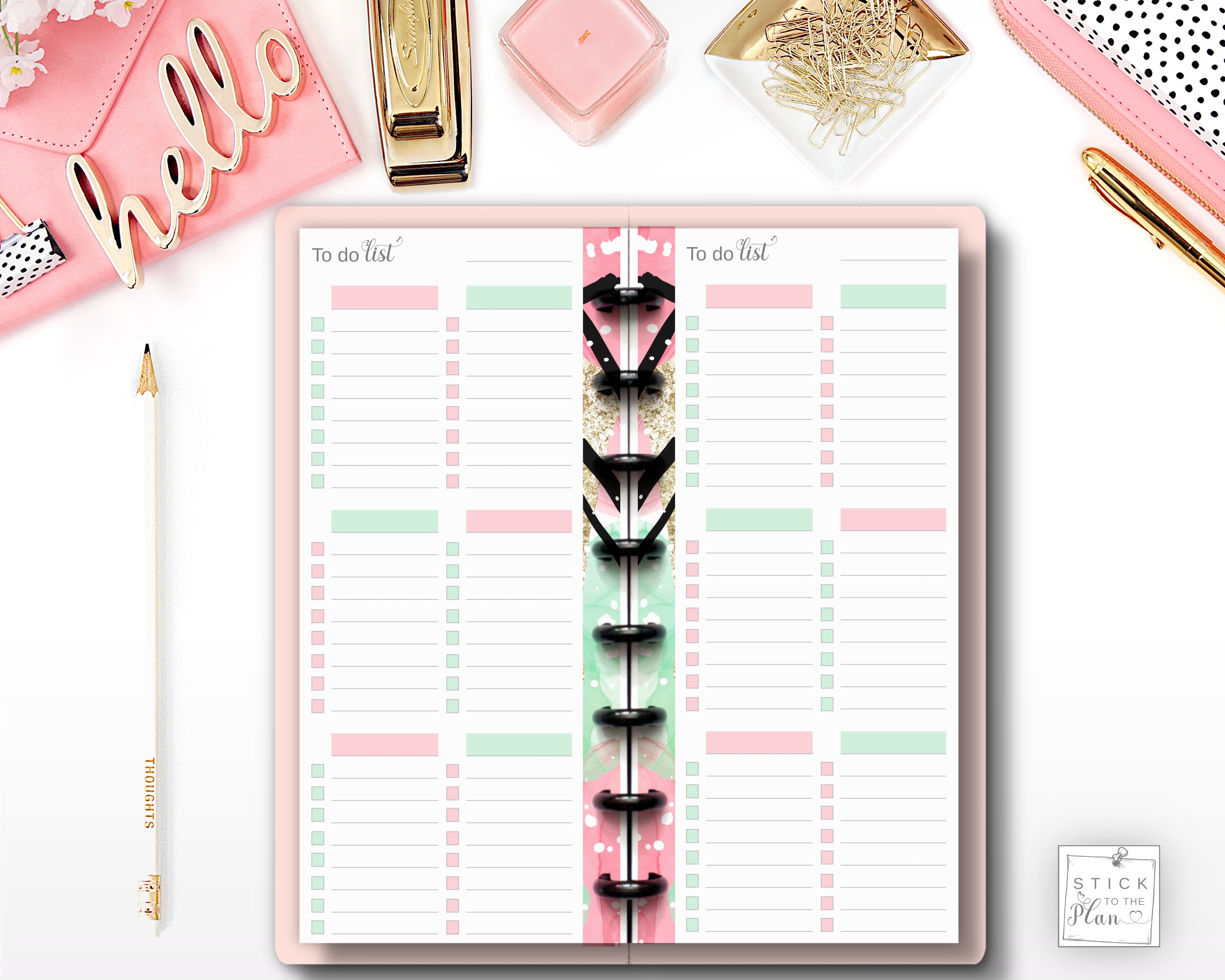 To Do List Printable Happy Planner Skinny Classic Insert, HP Half ...