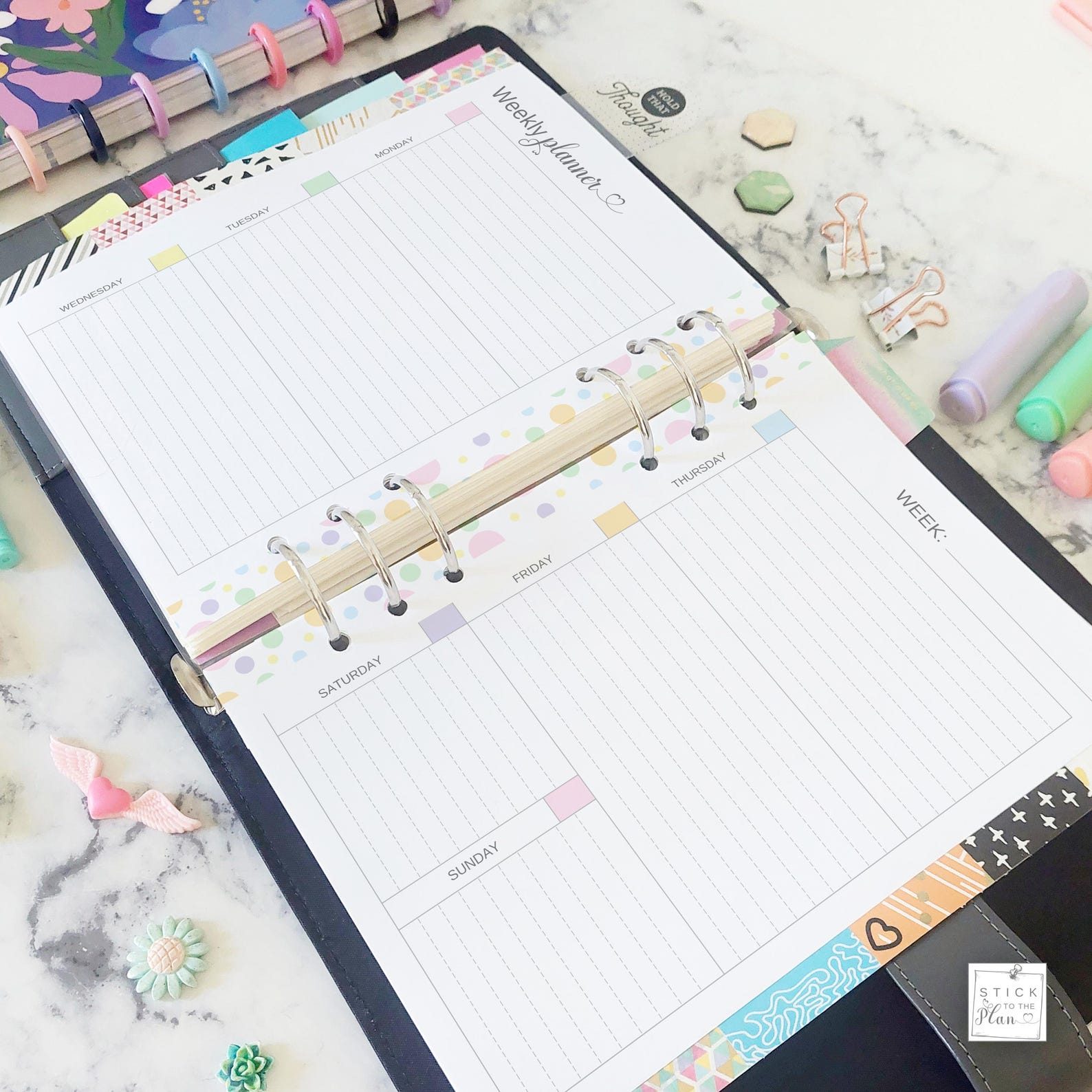 Lined A5 Printable Weekly Planner Insert, Half Letter Undated ...