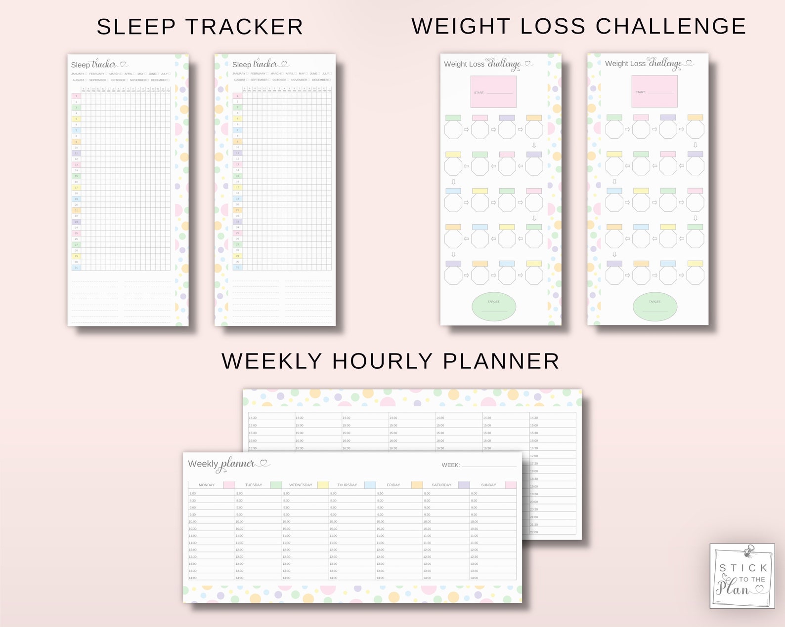 Skinny Classic Happy Planner Inserts, Printable HP Half Sheet Monthly ...