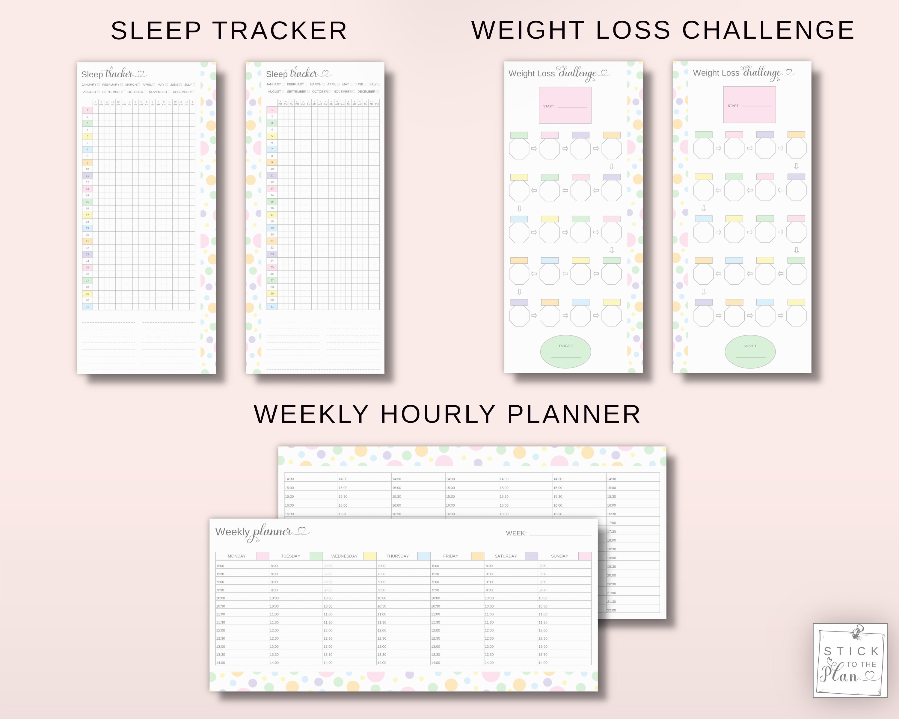 Skinny Classic Happy Planner Inserts, Printable HP Half Sheet Monthly ...