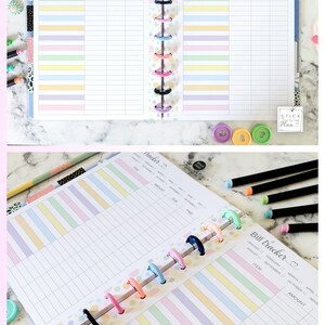 Bill Tracker Printable Insert Fit Happy Planner Classic & Mini, Bill ...