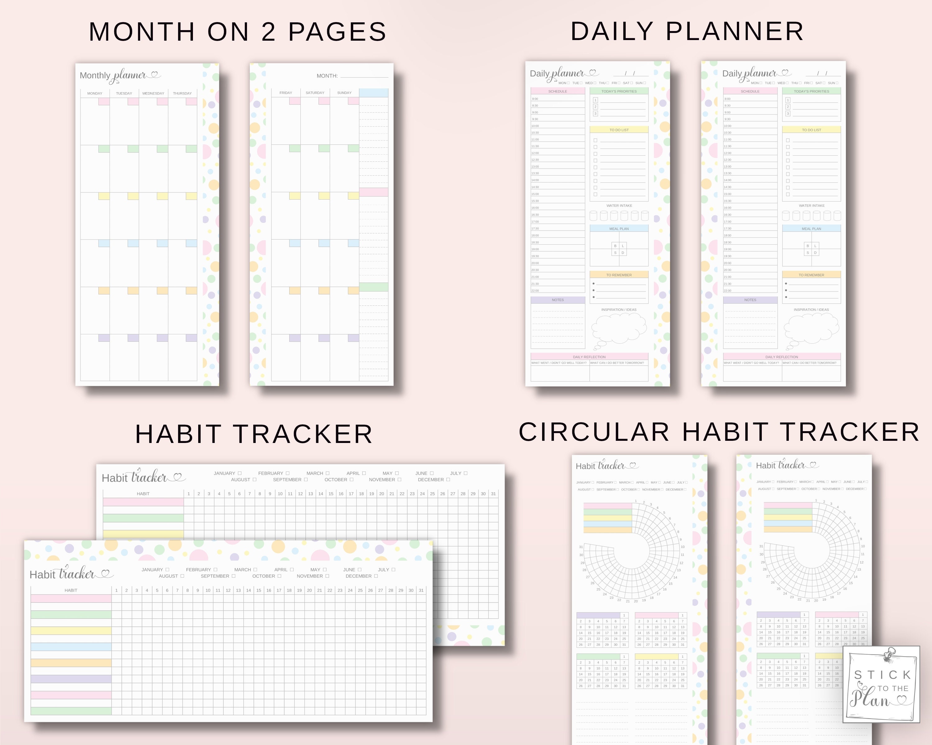 Skinny Classic Happy Planner Inserts Printable HP Half Sheet - Etsy