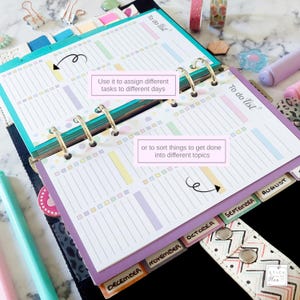 Personal Size to Do List, Printable Things to Do Checklist Ring Planner ...