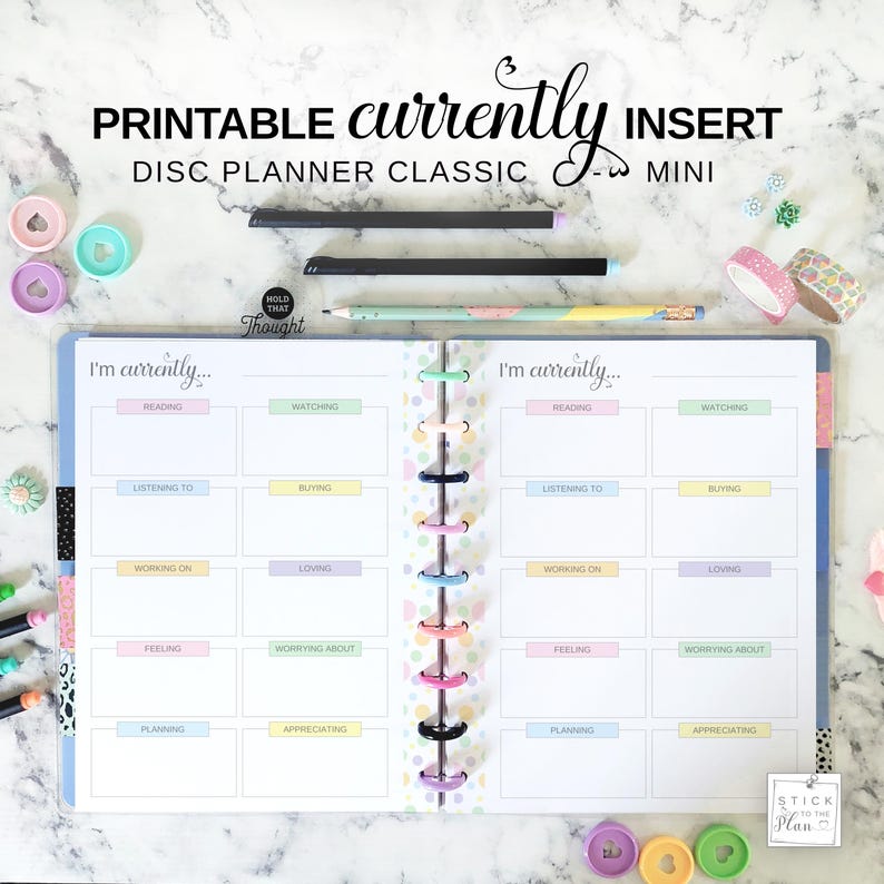 Currently Planner Insert Fit Happy Planner Classic and Mini, Printable ...