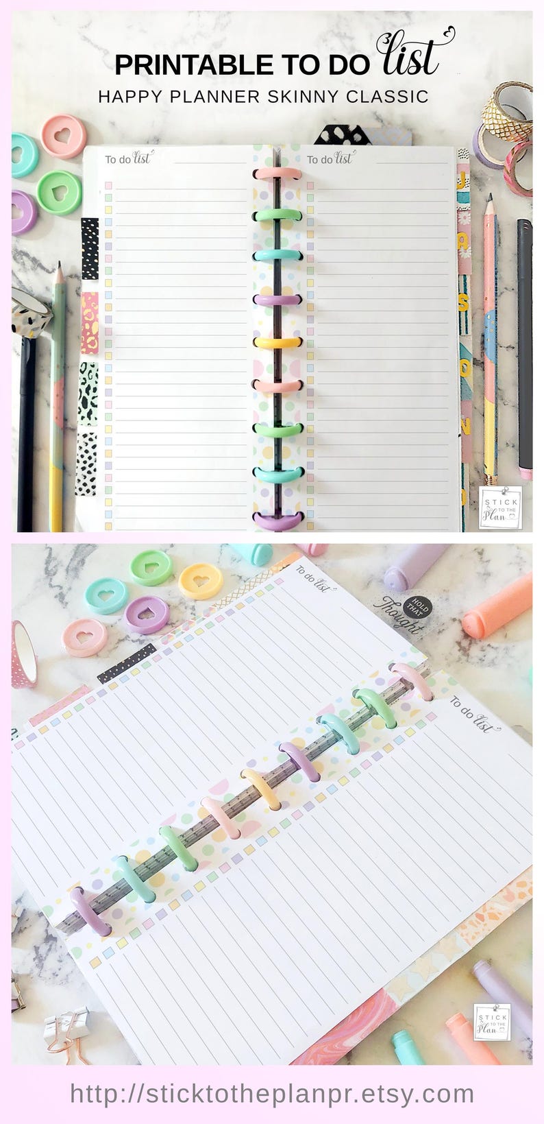 Disc Planner Examples To Do List Printable Disc Planner Insert Fit Happy Planner Skinny ...