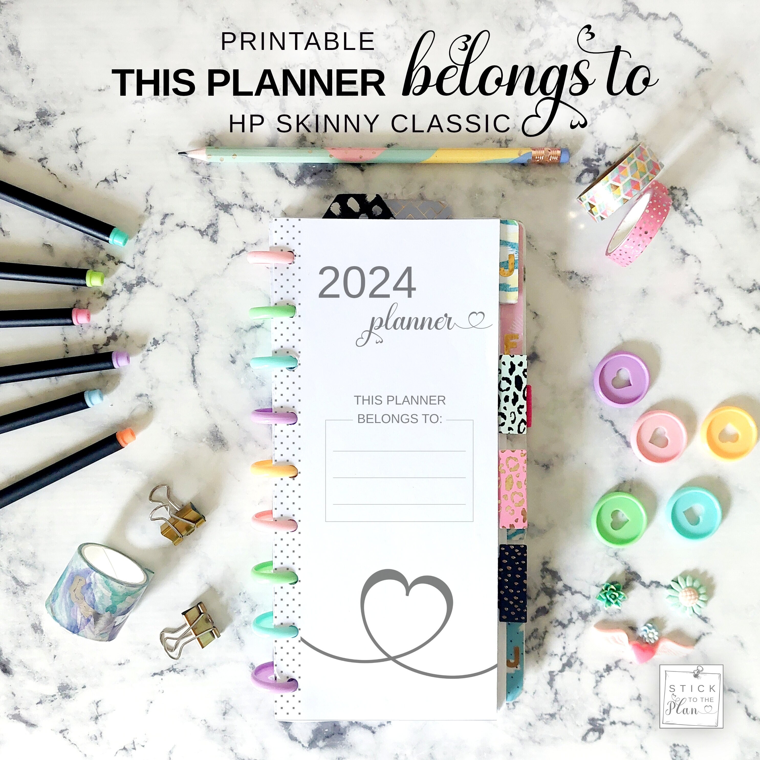 This Planner Belongs to Printable Happy Planner Skinny Classic Insert ...
