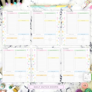 Dutch Doors Printable Happy Planner Skinny Classic Insert, HP Half ...