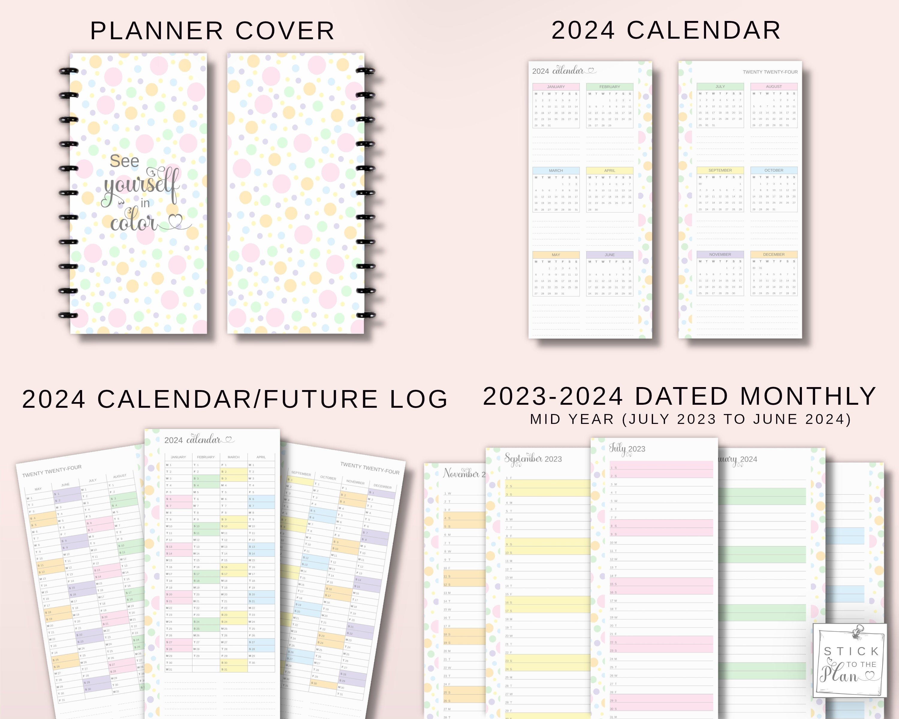 Skinny Classic Happy Planner Inserts, Printable HP Half Sheet Monthly ...