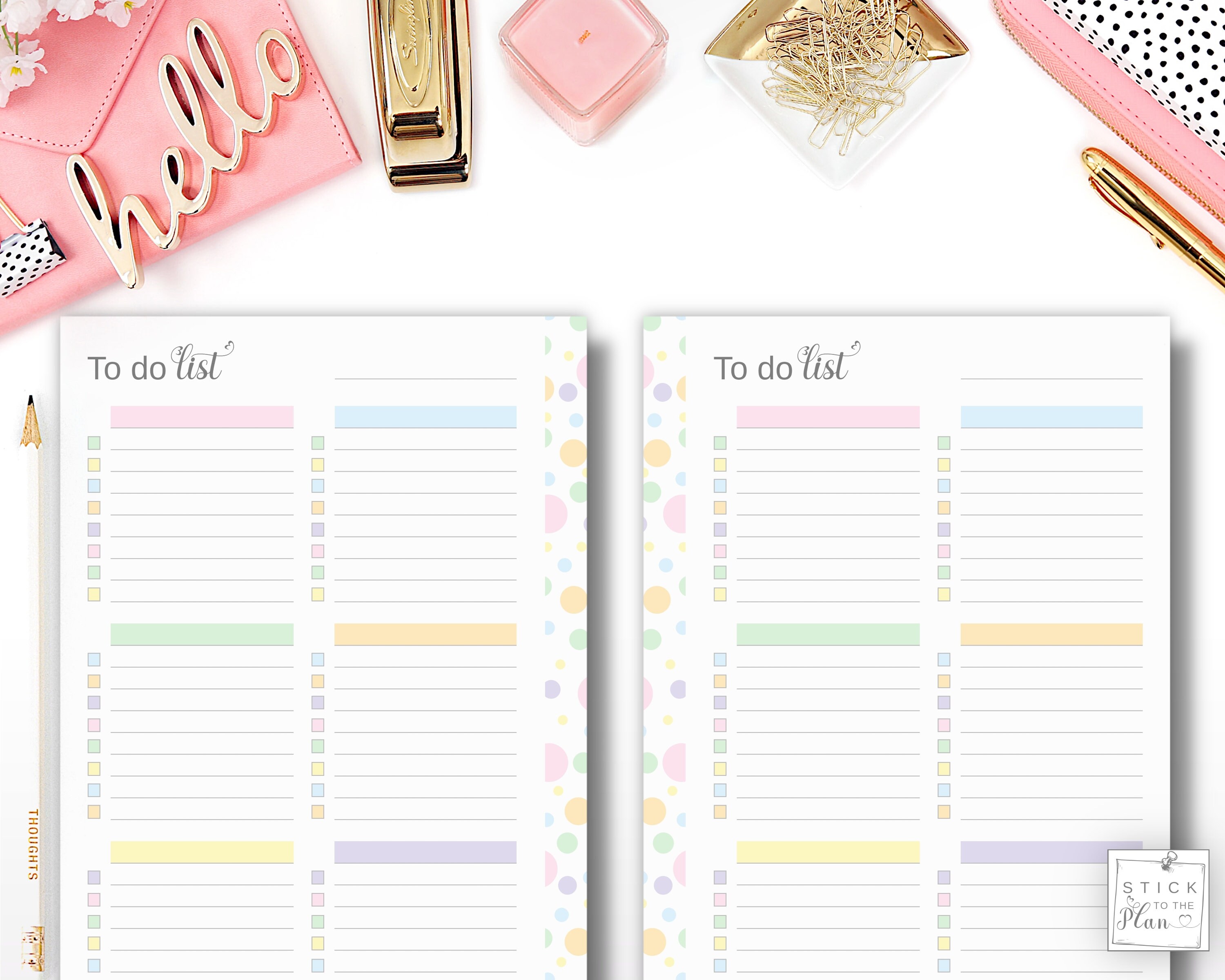 To Do List A5, Printable Half Letter to Do Checklist Insert, Half Size ...