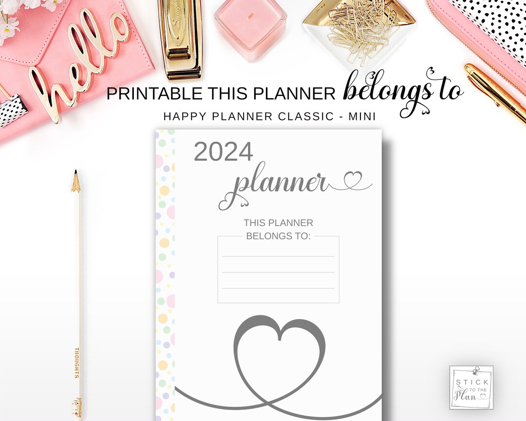 This Planner Belongs to Printable Happy Planner Classic Insert, Mini HP ...