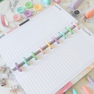 Printable Bucket List Happy Planner Skinny Classic Insert, Classic Half ...