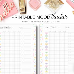 Yearly Mood Tracker Happy Planner Classic Insert Printable HP - Etsy