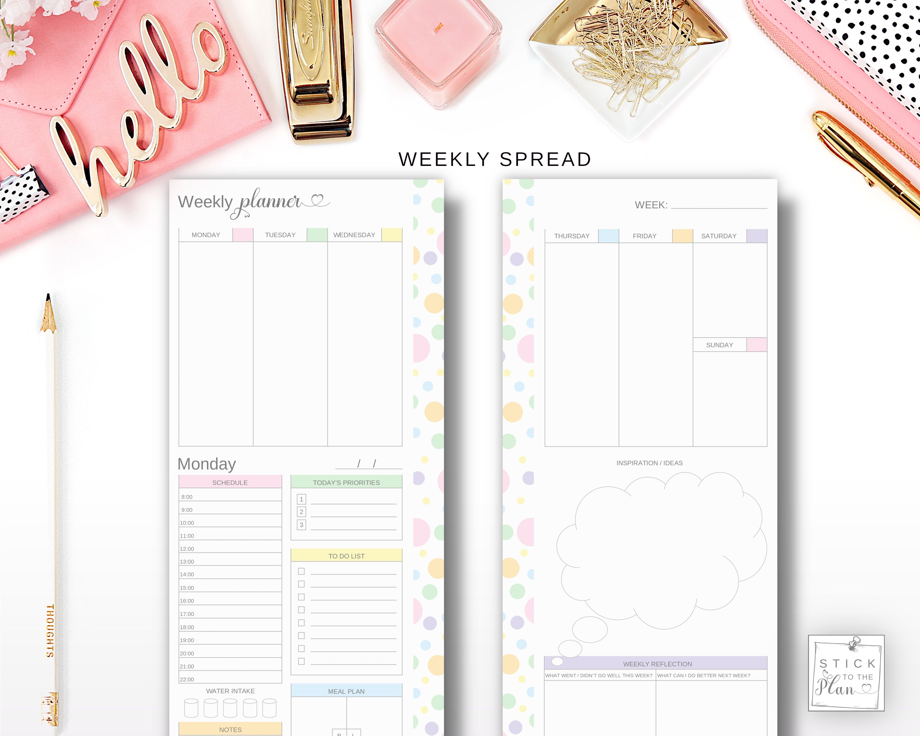 Dutch Doors Printable Happy Planner Skinny Classic Insert, HP Half ...