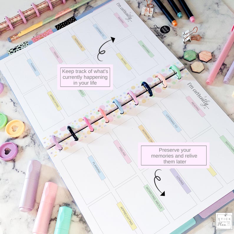 Currently Planner Insert Fit Big Happy Planner, Printable Letter Size ...