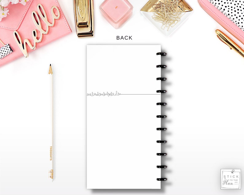 Printable Cover for Happy Planner Skinny Classic, Minimalist Classic Half Sheet Planner Cover