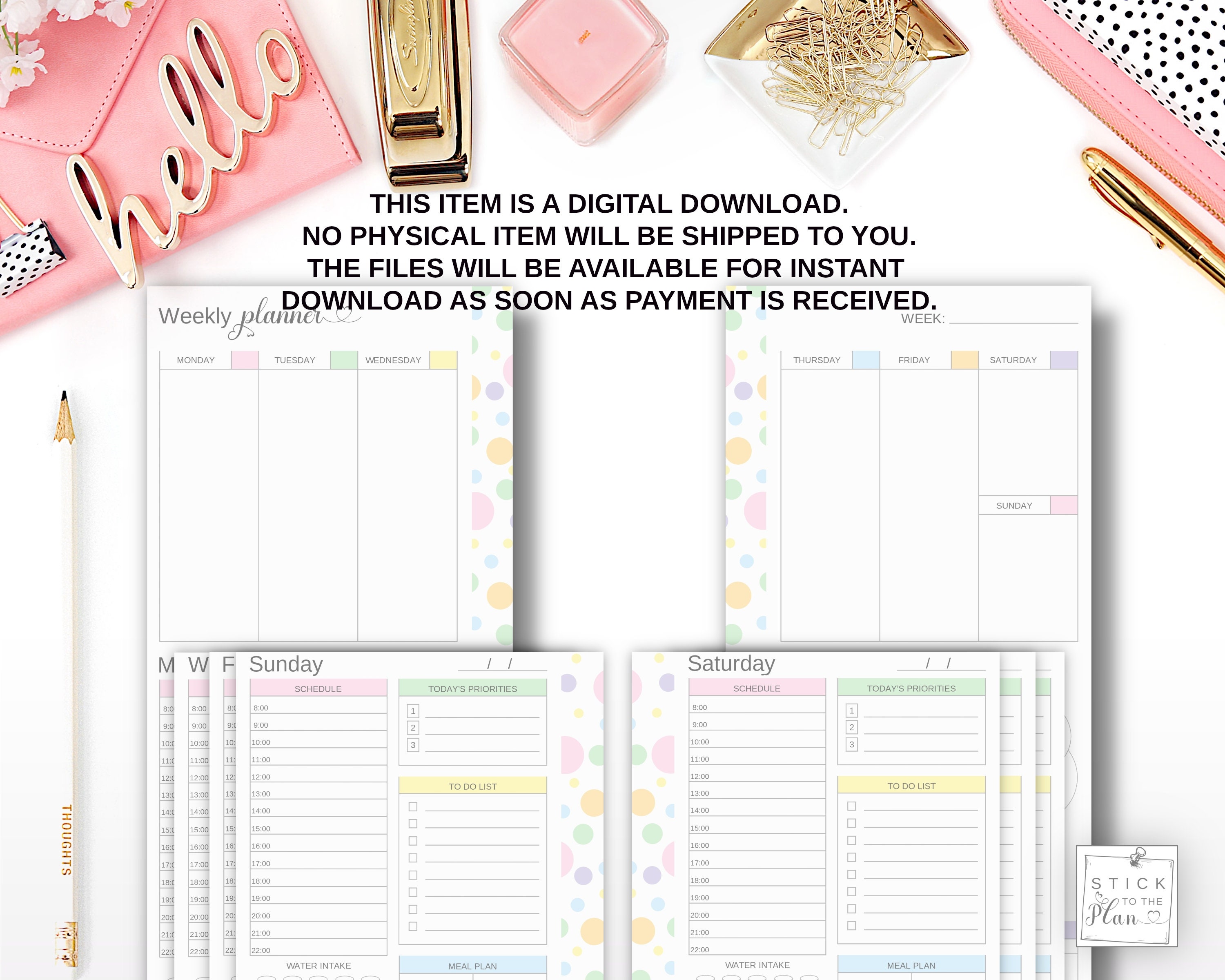 Dutch Doors Printable Happy Planner Skinny Classic Insert, HP Half ...