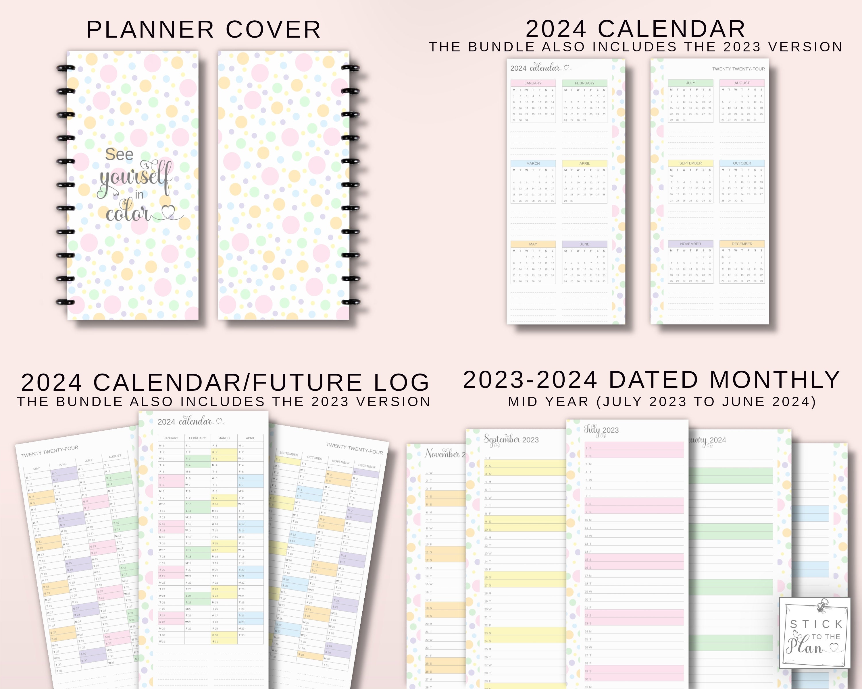 Skinny Classic Happy Planner Inserts, Printable HP Half Sheet Monthly ...