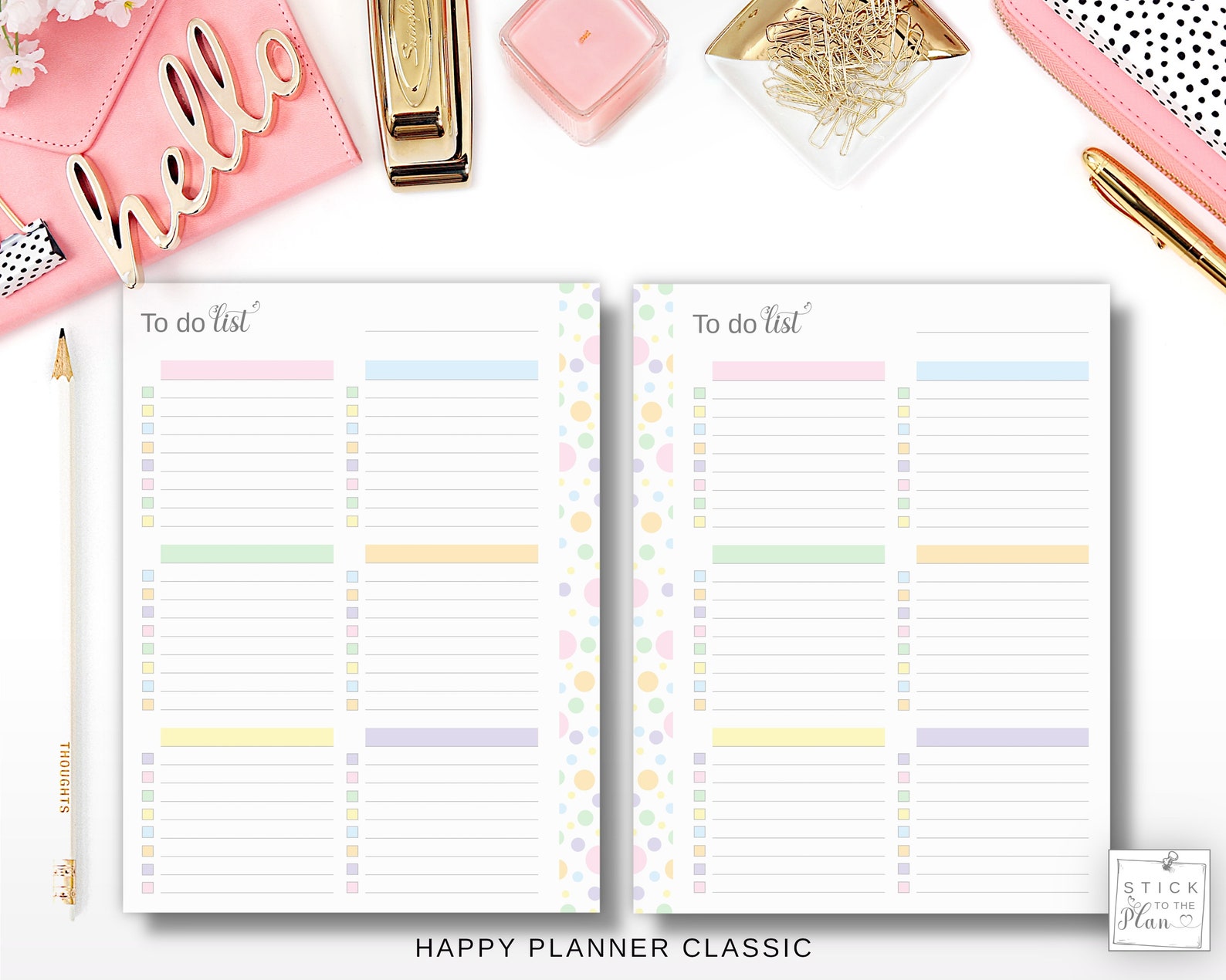To Do List Classic Happy Planner, Mini HP Printable to Do Checklist ...